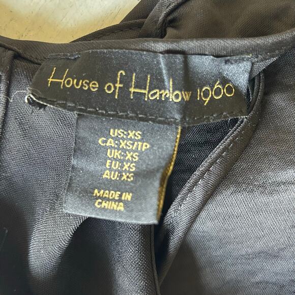 House of Harlow 1960 slip maxi dress silky satin minimalist whimsigoth  goth XS - Picture 14 of 14